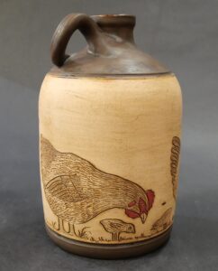 Chicken & Rooster Jug, BACK